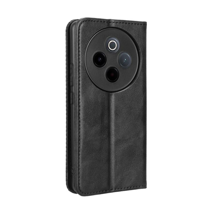 For vivo T4 5G / iQOO Z10 5G Global Magnetic Buckle Retro Texture Leather Phone Case
