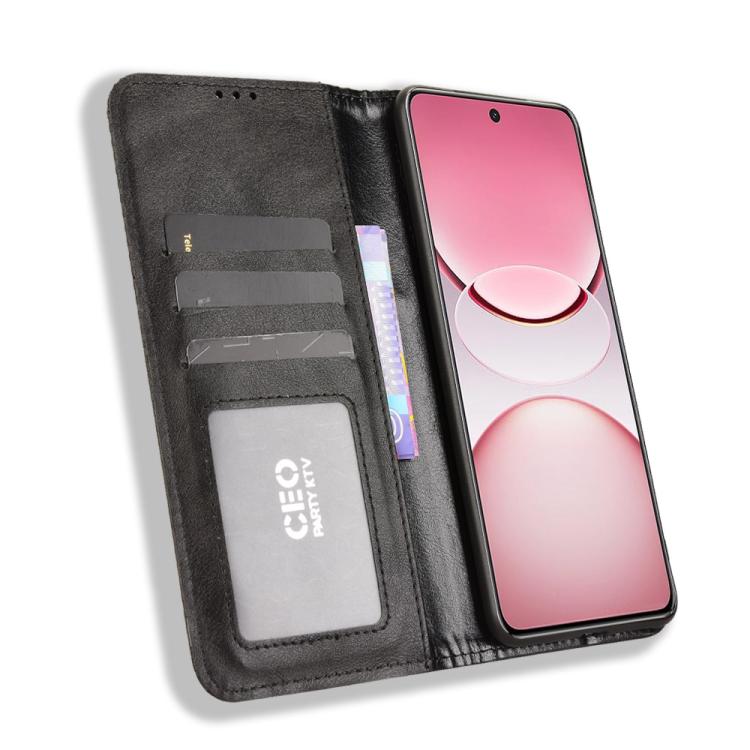 For vivo T4 5G / iQOO Z10 5G Global Magnetic Buckle Retro Texture Leather Phone Case