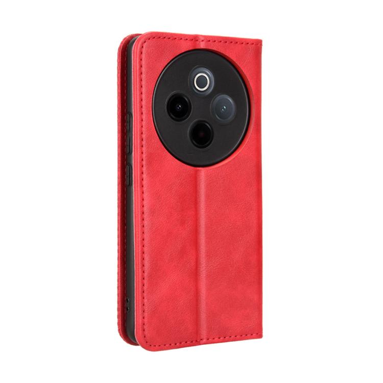For vivo T4 5G / iQOO Z10 5G Global Magnetic Buckle Retro Texture Leather Phone Case