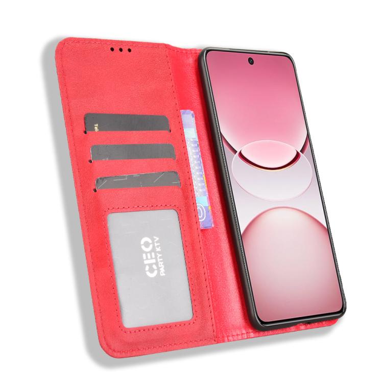 For vivo T4 5G / iQOO Z10 5G Global Magnetic Buckle Retro Texture Leather Phone Case