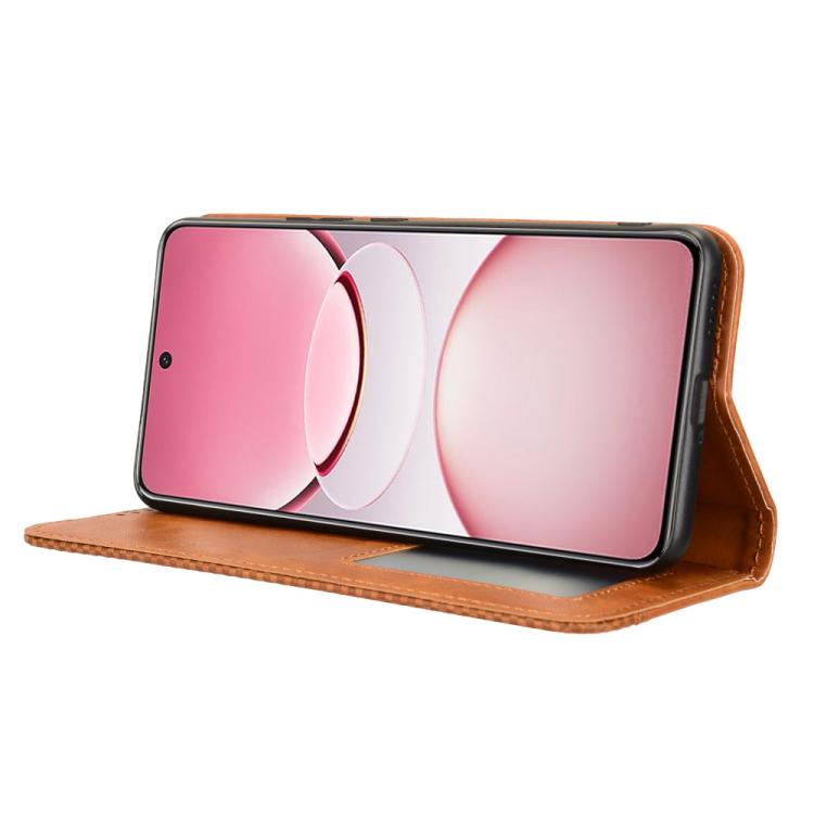 For vivo T4 5G / iQOO Z10 5G Global Magnetic Buckle Retro Texture Leather Phone Case