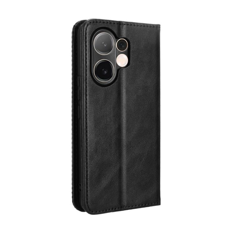 For vivo V60 5G Magnetic Buckle Retro Texture Leather Phone Case
