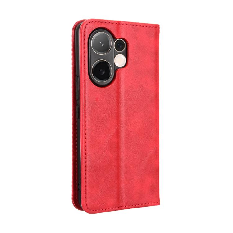 For vivo V60 5G Magnetic Buckle Retro Texture Leather Phone Case