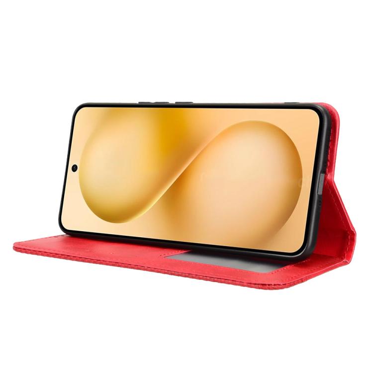 For vivo V60 5G Magnetic Buckle Retro Texture Leather Phone Case