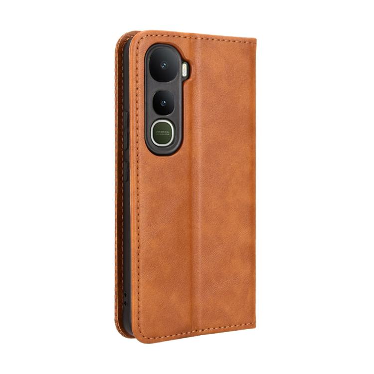 For vivo Y400 4G / 5G / iQOO Z10 Lite 4G Magnetic Buckle Retro Texture Leather Phone Case