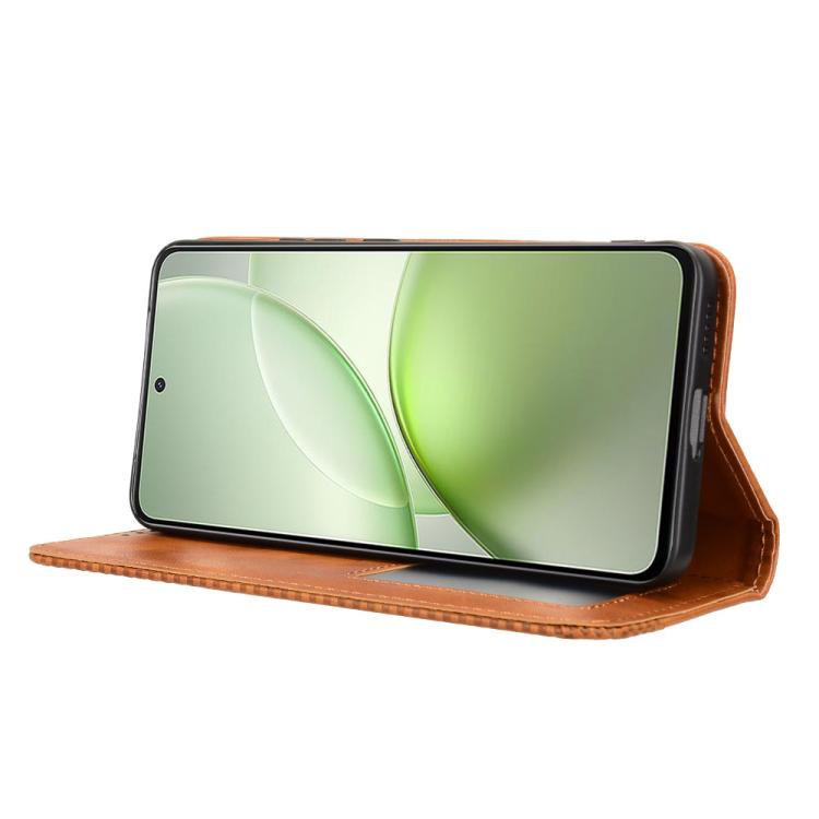For vivo Y400 4G / 5G / iQOO Z10 Lite 4G Magnetic Buckle Retro Texture Leather Phone Case