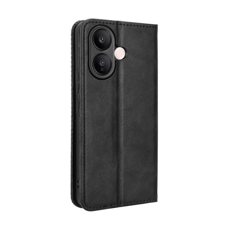For vivo V60 Lite 4G / 5G Magnetic Buckle Retro Texture Leather Phone Case
