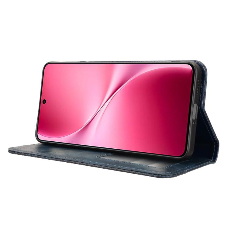 For vivo V60 Lite 4G / 5G Magnetic Buckle Retro Texture Leather Phone Case