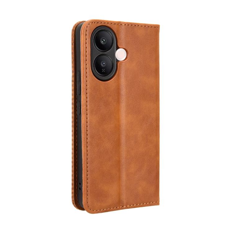 For vivo V60 Lite 4G / 5G Magnetic Buckle Retro Texture Leather Phone Case