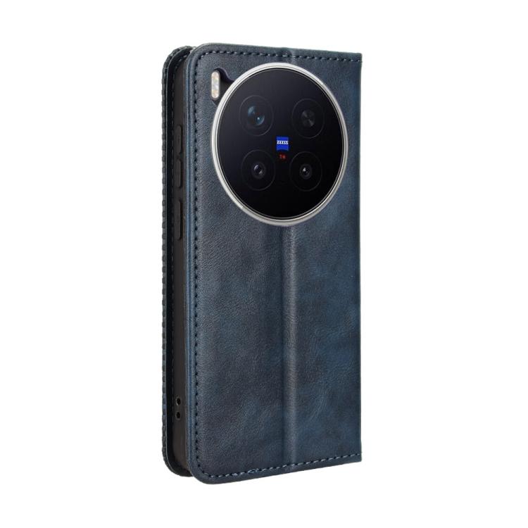 For vivo X300 Pro Magnetic Buckle Retro Texture Leather Phone Case