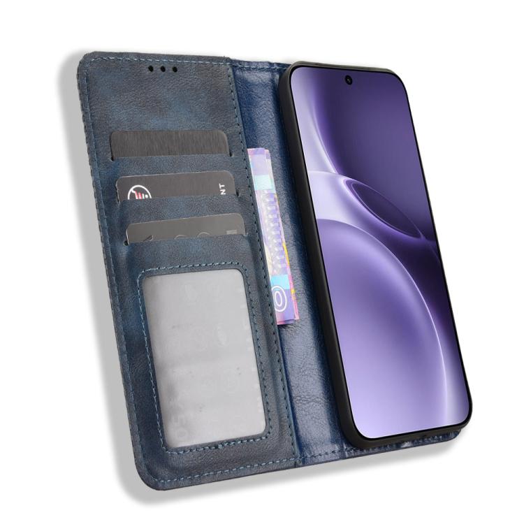 For vivo X300 Pro Magnetic Buckle Retro Texture Leather Phone Case