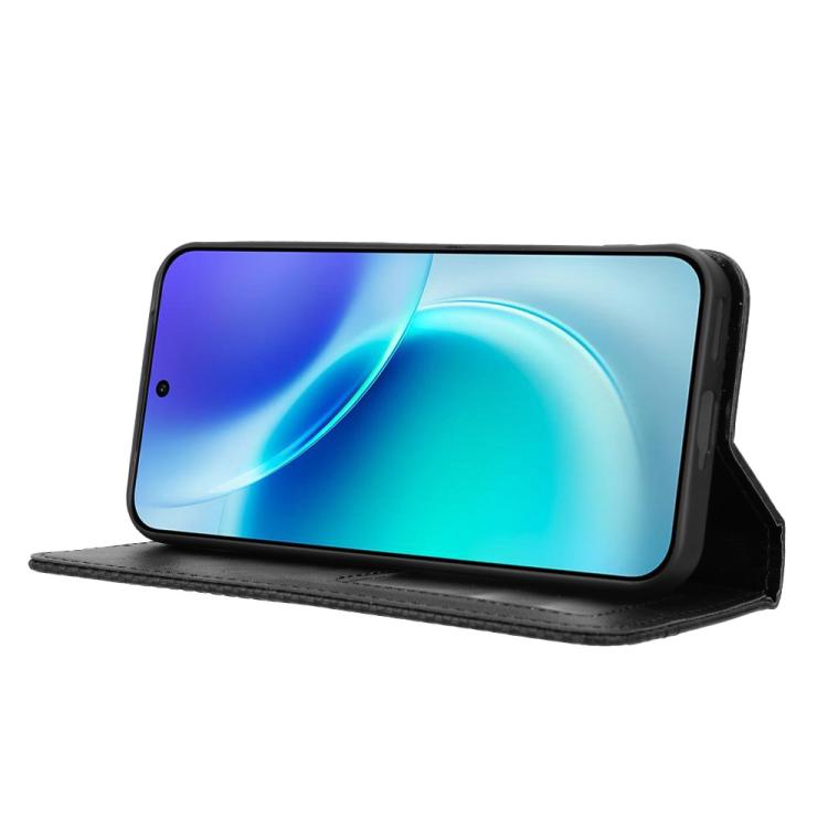 For vivo X300 Magnetic Buckle Retro Texture Leather Phone Case