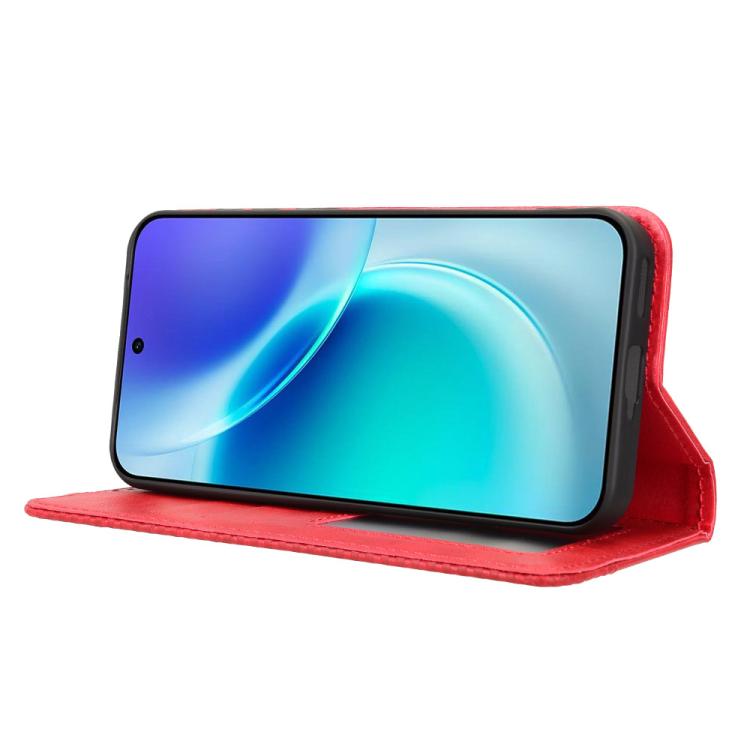 For vivo X300 Magnetic Buckle Retro Texture Leather Phone Case
