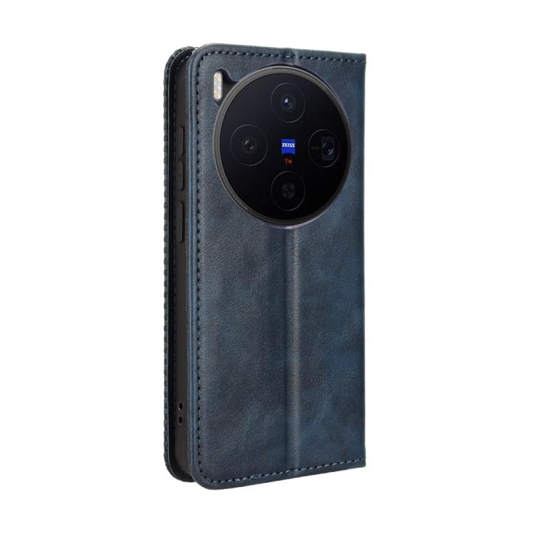 For vivo X300 Magnetic Buckle Retro Texture Leather Phone Case