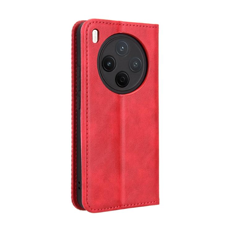 For vivo Y500 Pro 5G Magnetic Buckle Retro Texture Leather Phone Case