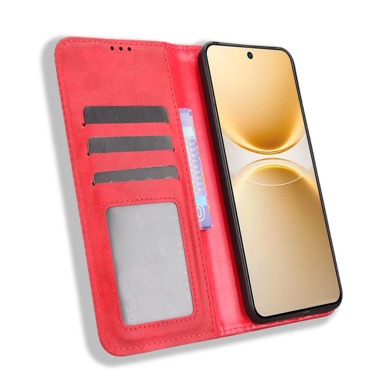 For vivo Y500 Pro 5G Magnetic Buckle Retro Texture Leather Phone Case