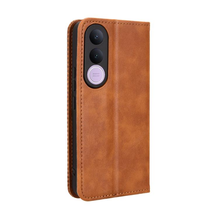 For vivo V70 FE 5G Magnetic Buckle Retro Texture Leather Phone Case