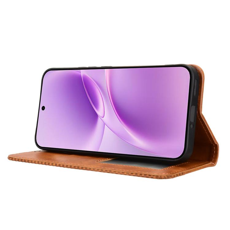 For vivo V70 FE 5G Magnetic Buckle Retro Texture Leather Phone Case