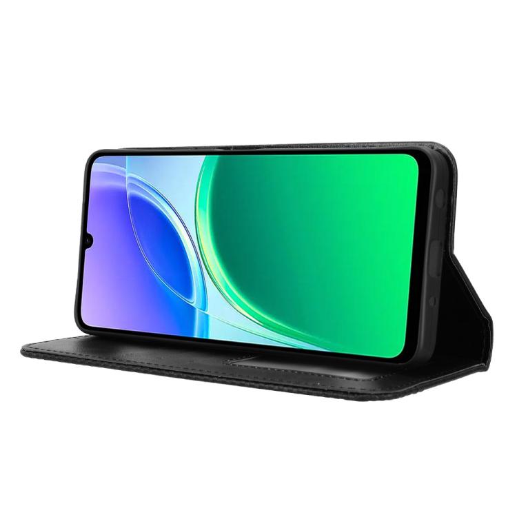 For vivo Y21 5G / Y05 4G Magnetic Buckle Retro Texture Leather Phone Case