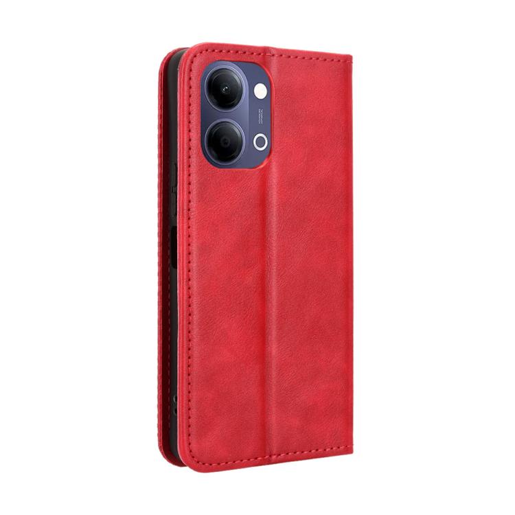 For vivo Y21 5G / Y05 4G Magnetic Buckle Retro Texture Leather Phone Case