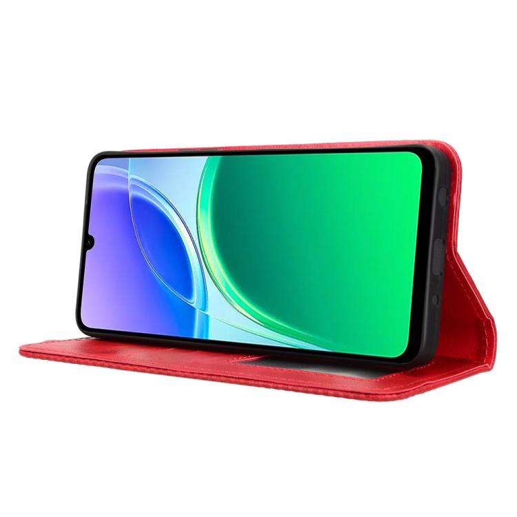 For vivo Y21 5G / Y05 4G Magnetic Buckle Retro Texture Leather Phone Case