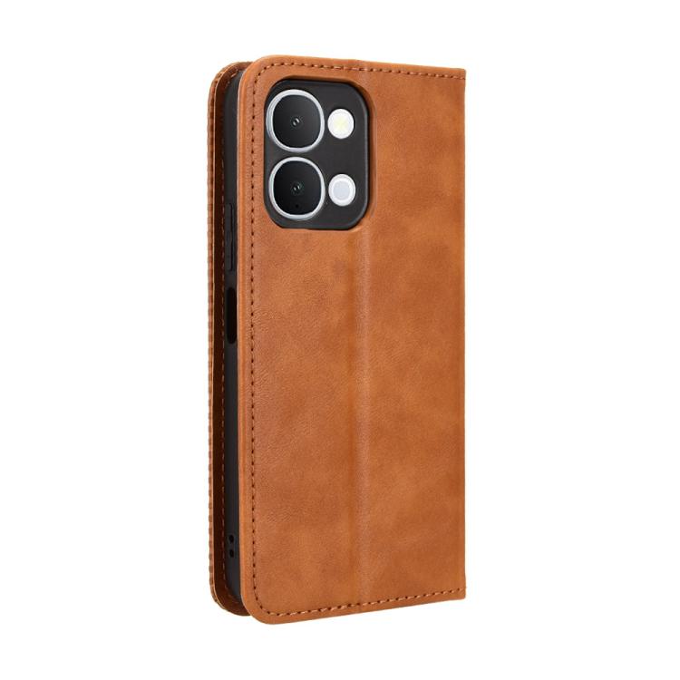 For vivo Y31d 4G / Y500i 5G Magnetic Buckle Retro Texture Leather Phone Case