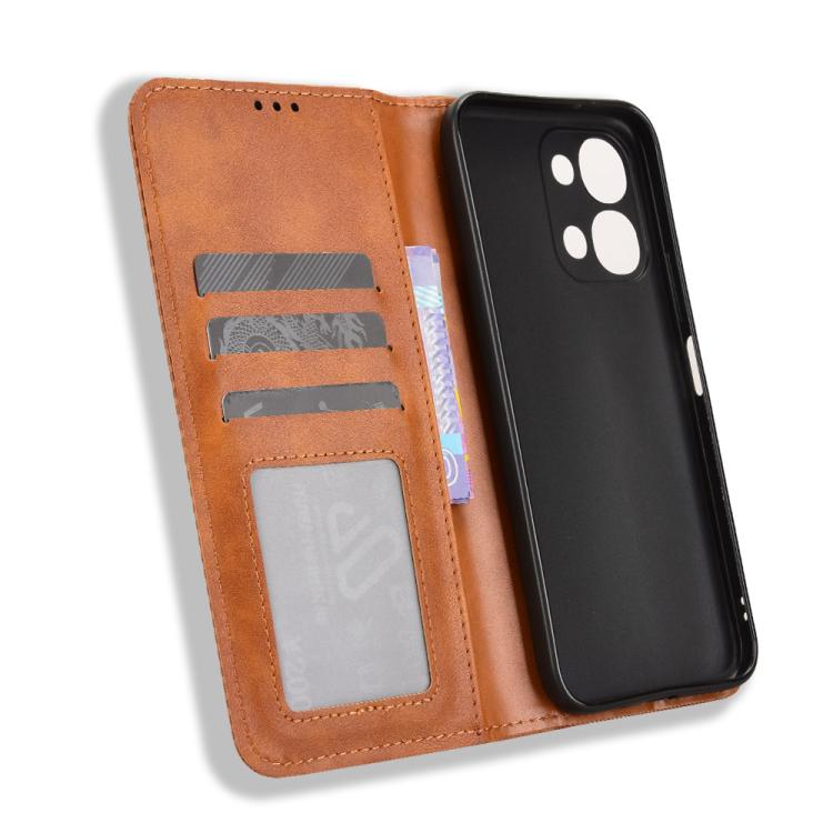 For vivo Y31d 4G / Y500i 5G Magnetic Buckle Retro Texture Leather Phone Case