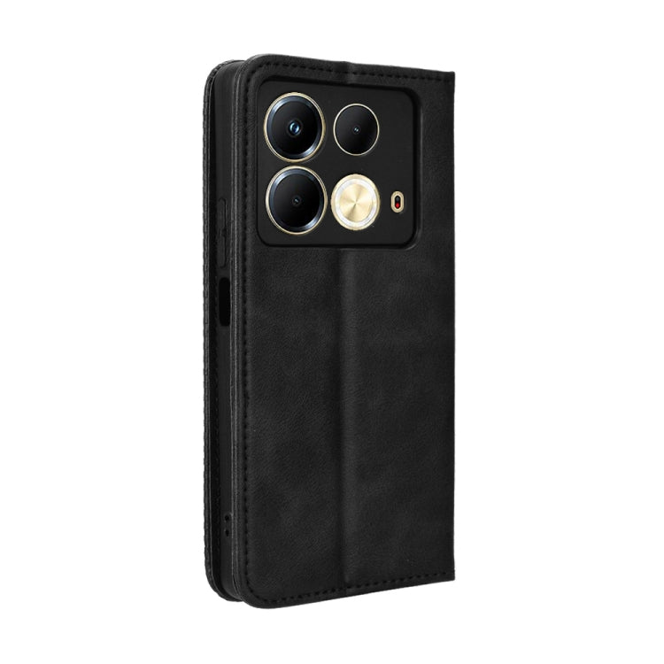 For Infinix Note 40 4G Magnetic Buckle Retro Texture Leather Phone Case