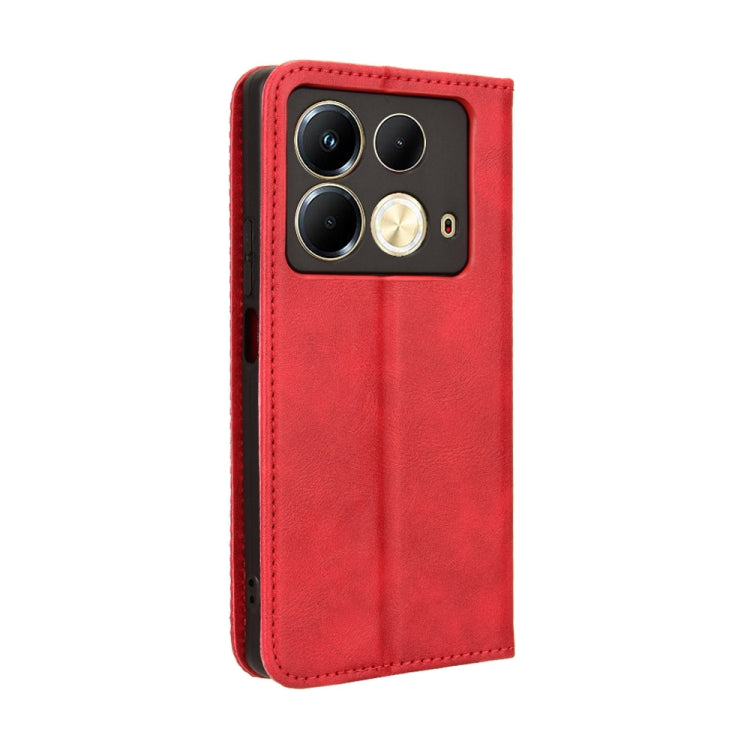 For Infinix Note 40 4G Magnetic Buckle Retro Texture Leather Phone Case