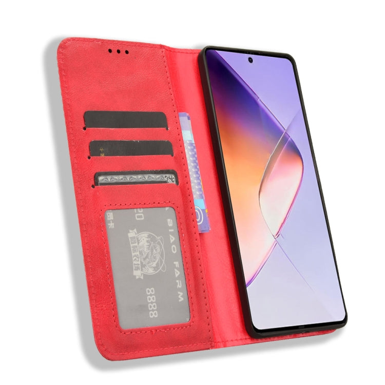 For Infinix Note 40 4G Magnetic Buckle Retro Texture Leather Phone Case