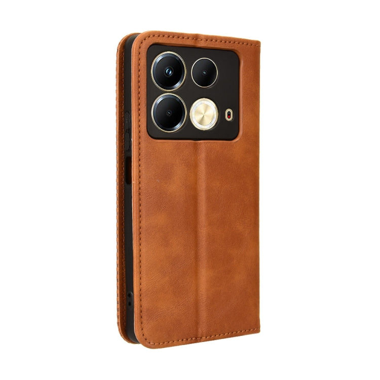For Infinix Note 40 4G Magnetic Buckle Retro Texture Leather Phone Case