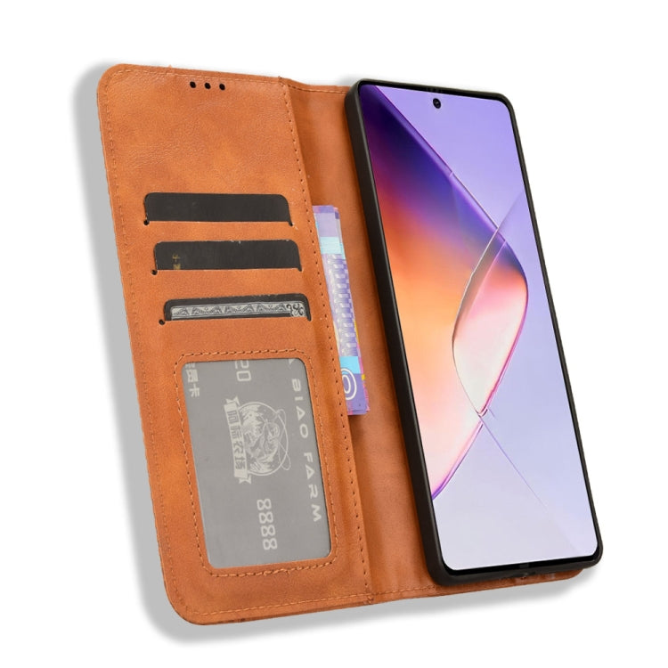 For Infinix Note 40 4G Magnetic Buckle Retro Texture Leather Phone Case