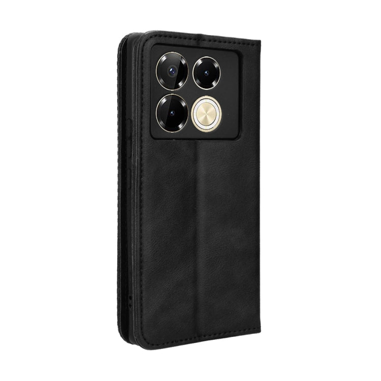 For Infinix Note 40 Pro 4G Magnetic Buckle Retro Texture Leather Phone Case