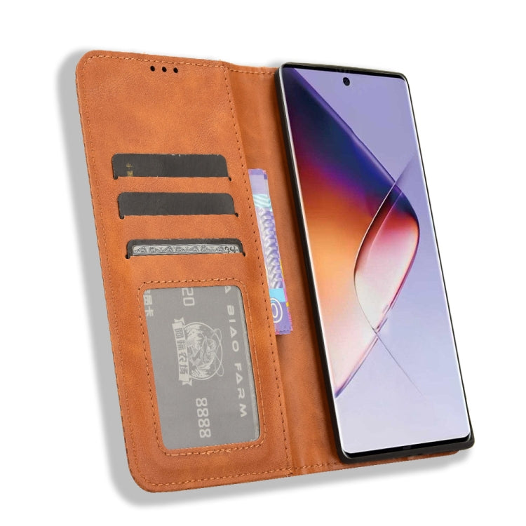 For Infinix Note 40 Pro 5G Magnetic Buckle Retro Texture Leather Phone Case