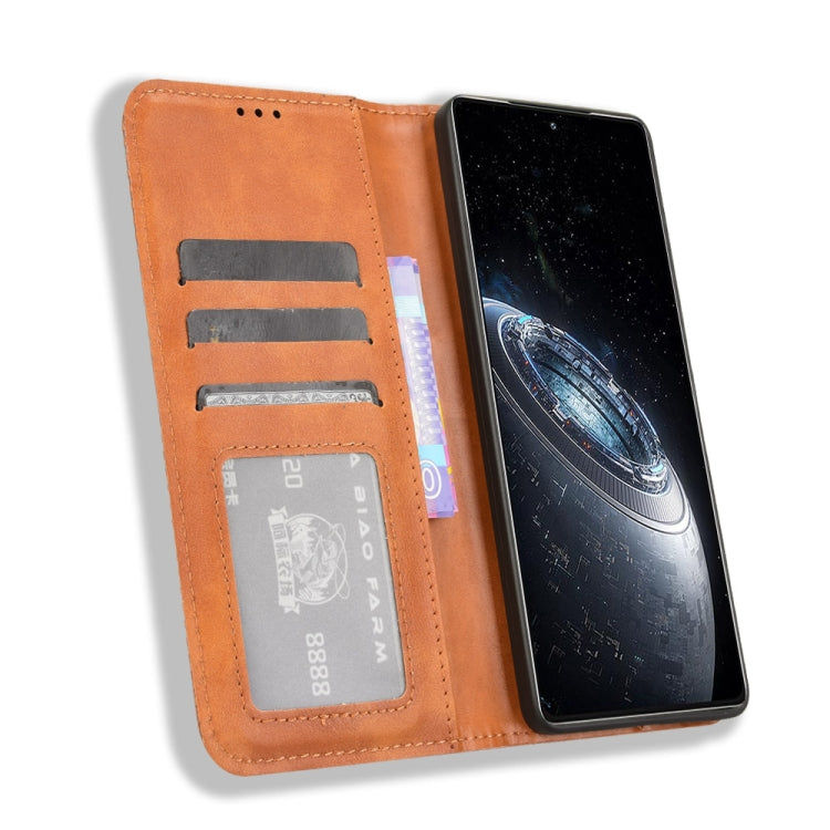 For Infinix GT 20 Pro 5G X6871 Magnetic Buckle Retro Texture Leather Phone Case
