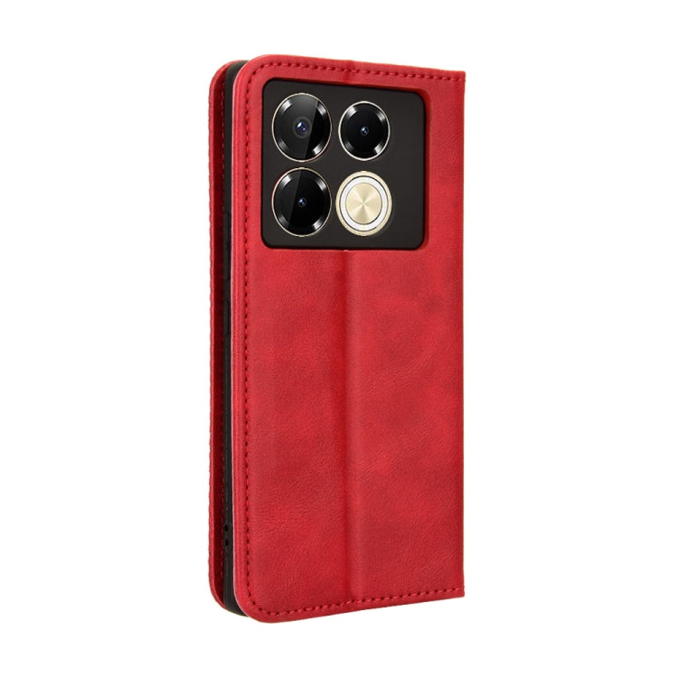 For Infinix Note 40 5G X6852 Magnetic Buckle Retro Texture Leather Phone Case