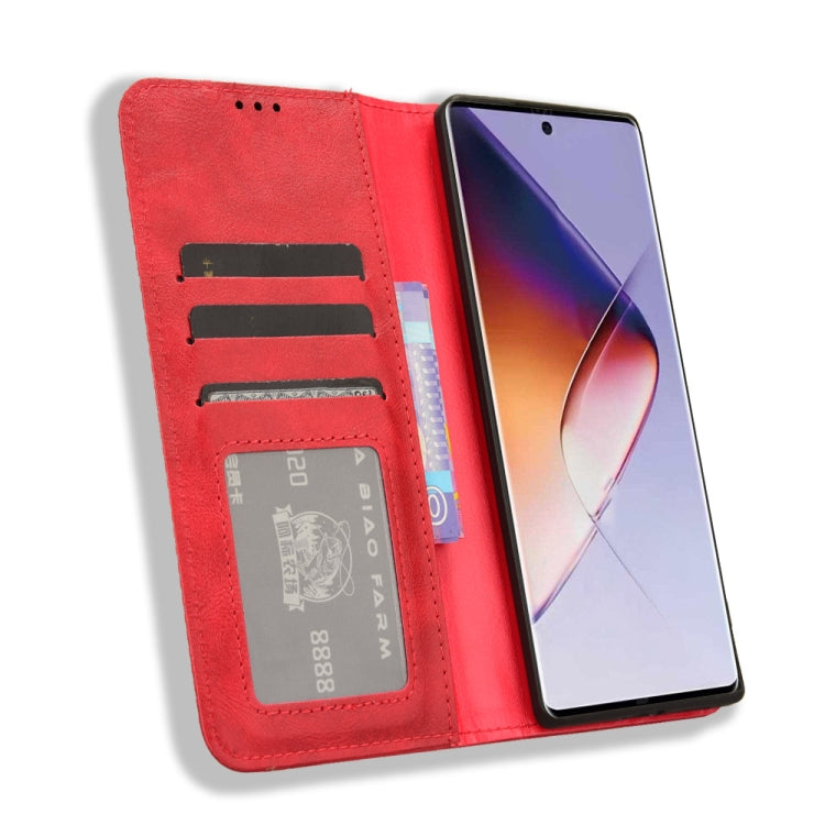For Infinix Note 40 5G X6852 Magnetic Buckle Retro Texture Leather Phone Case