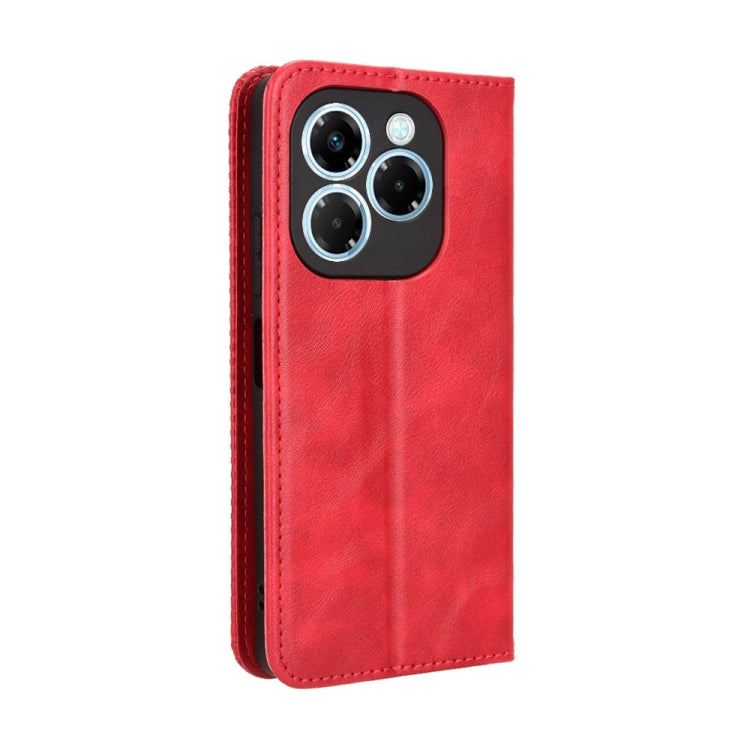 For Infinix Note 40X 5G X6838 Magnetic Buckle Retro Texture Leather Phone Case