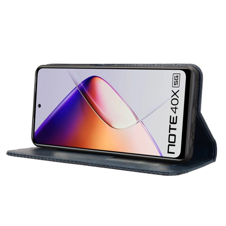 For Infinix Note 40X 5G X6838 Magnetic Buckle Retro Texture Leather Phone Case
