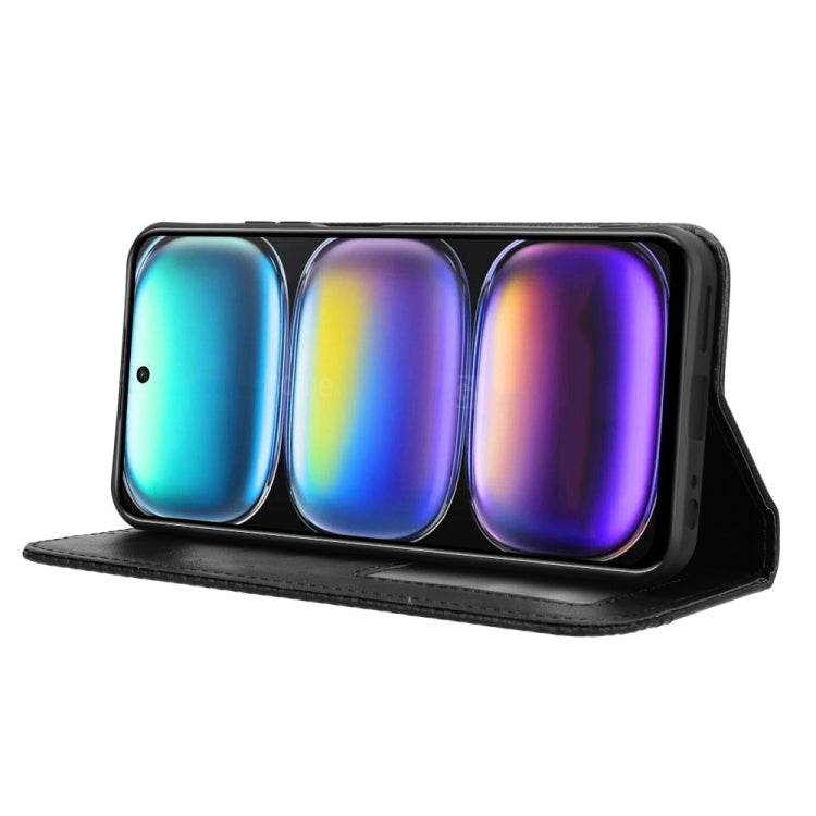 For Infinix Hot 50 4G Magnetic Buckle Retro Texture Leather Phone Case