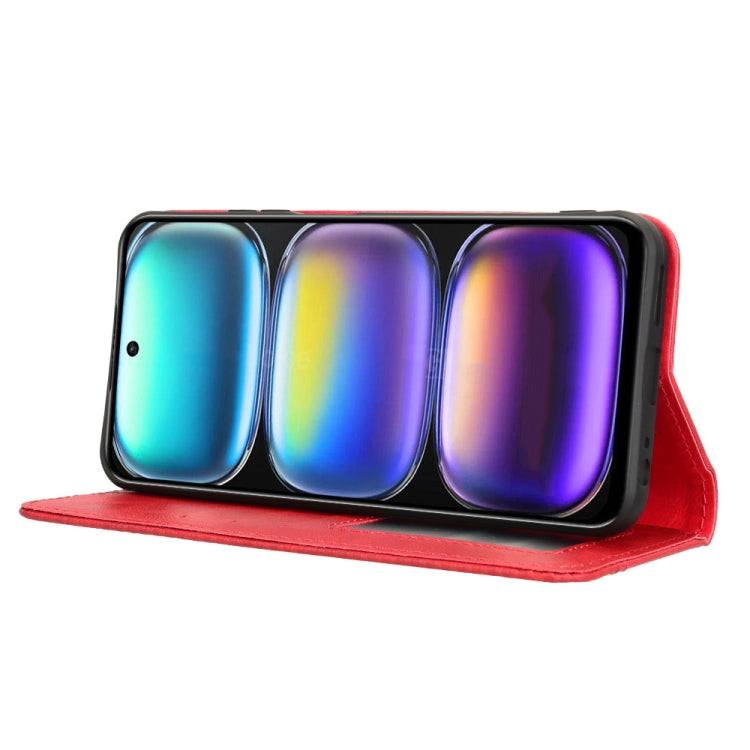 For Infinix Hot 50 4G Magnetic Buckle Retro Texture Leather Phone Case