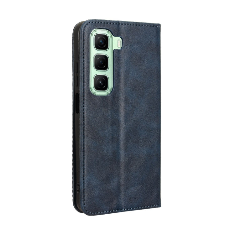 For Infinix Hot 50 5G Magnetic Buckle Retro Texture Leather Phone Case