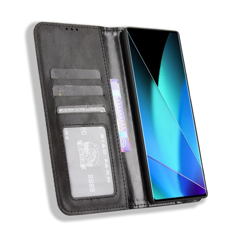 For Infinix Zero 40 4G Magnetic Buckle Retro Texture Leather Phone Case