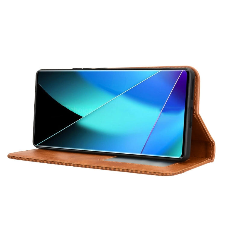 For Infinix Zero 40 4G Magnetic Buckle Retro Texture Leather Phone Case