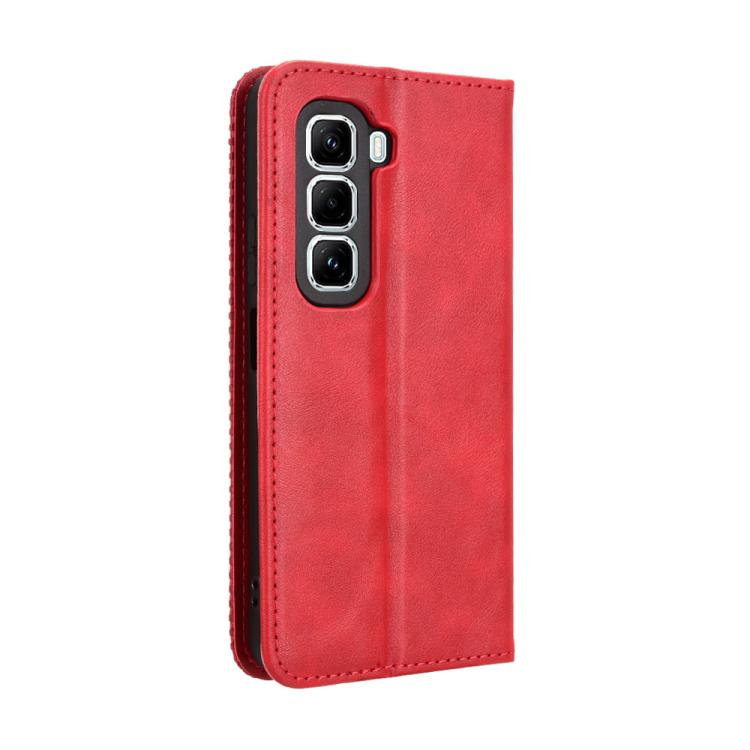 For Infinix Hot 50 Pro 4G Magnetic Buckle Retro Texture Leather Phone Case