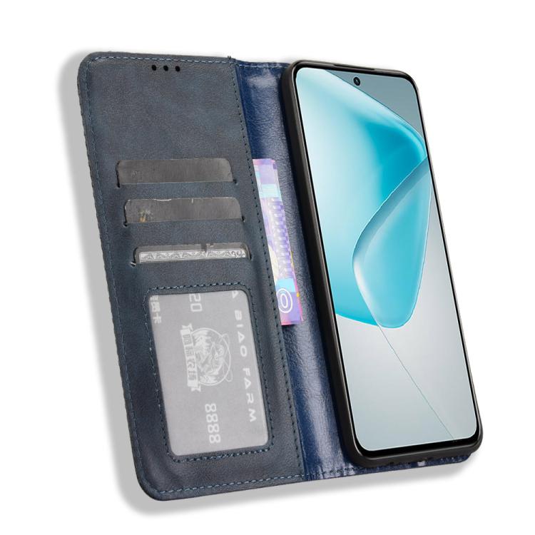For Infinix Hot 50 Pro 4G Magnetic Buckle Retro Texture Leather Phone Case
