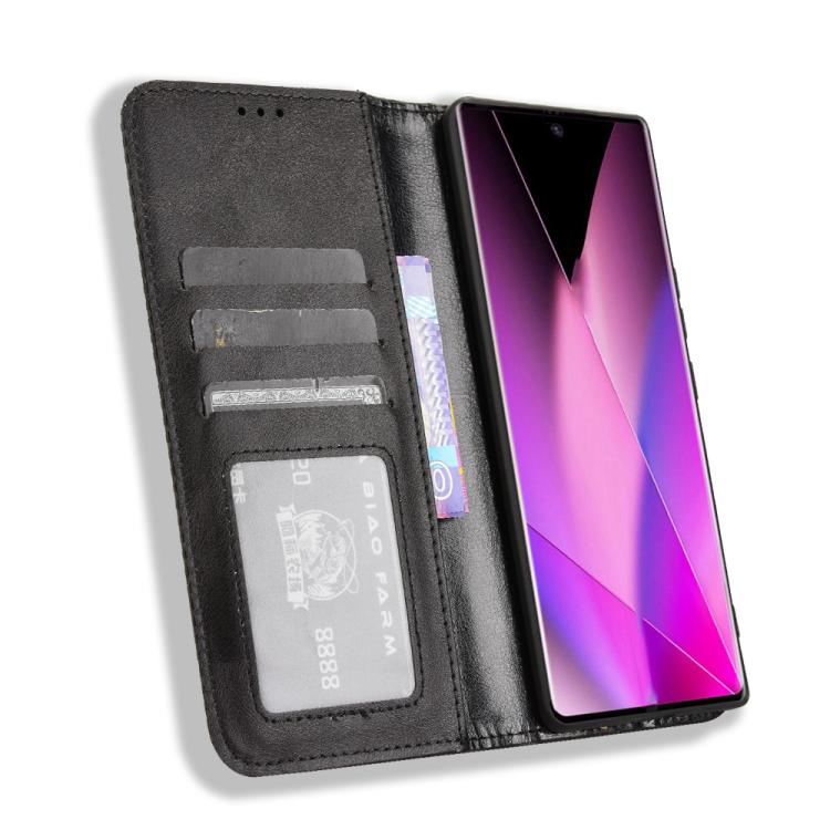 For Infinix Zero 40 5G Magnetic Buckle Retro Texture Leather Phone Case