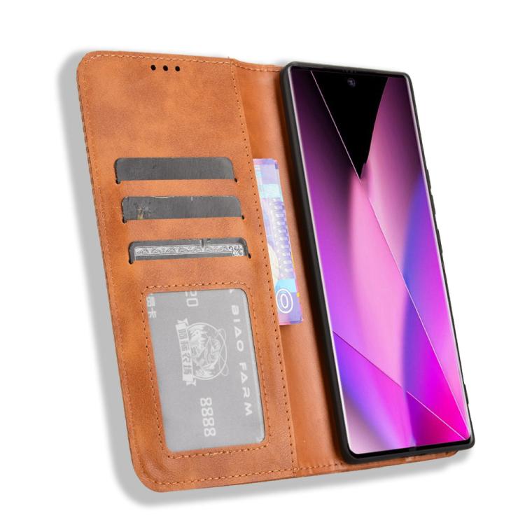 For Infinix Zero 40 5G Magnetic Buckle Retro Texture Leather Phone Case