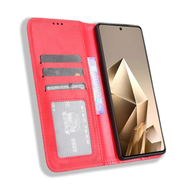 For Infinix Note 50 4G / Note 50 Pro 4G Magnetic Buckle Retro Texture Leather Phone Case