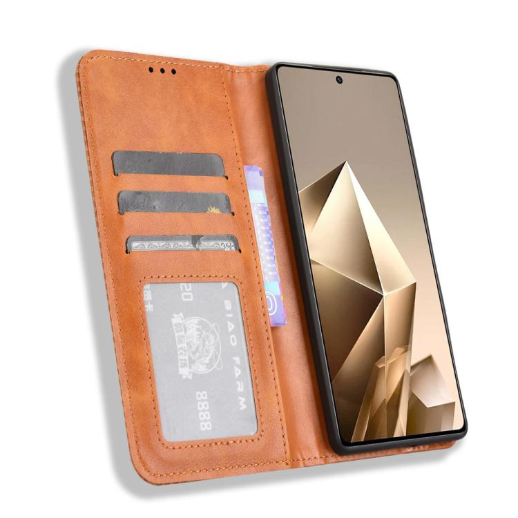 For Infinix Note 50 4G / Note 50 Pro 4G Magnetic Buckle Retro Texture Leather Phone Case